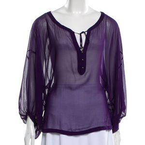 Diane Von Furstenberg DVF silk blouse with matching cami NWOT